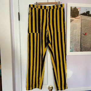 Big Bud Press Black Striped Work Pants - Golden Yellow